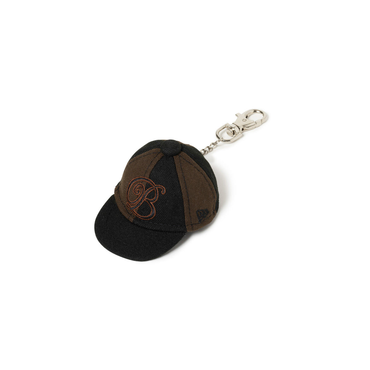 B EMBLEM NEW ERA CAP KEYCHAIN BLACK/BROWN ...