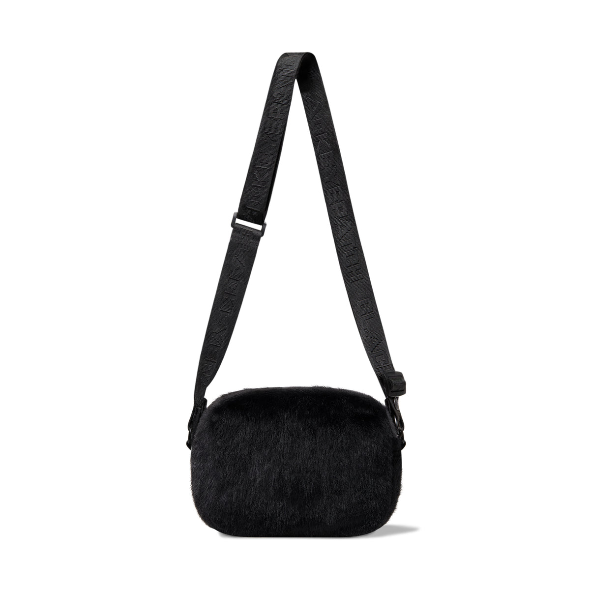 OG LABEL FAUX FUR SHOULDER BAG BLACK – BlackEyePatch