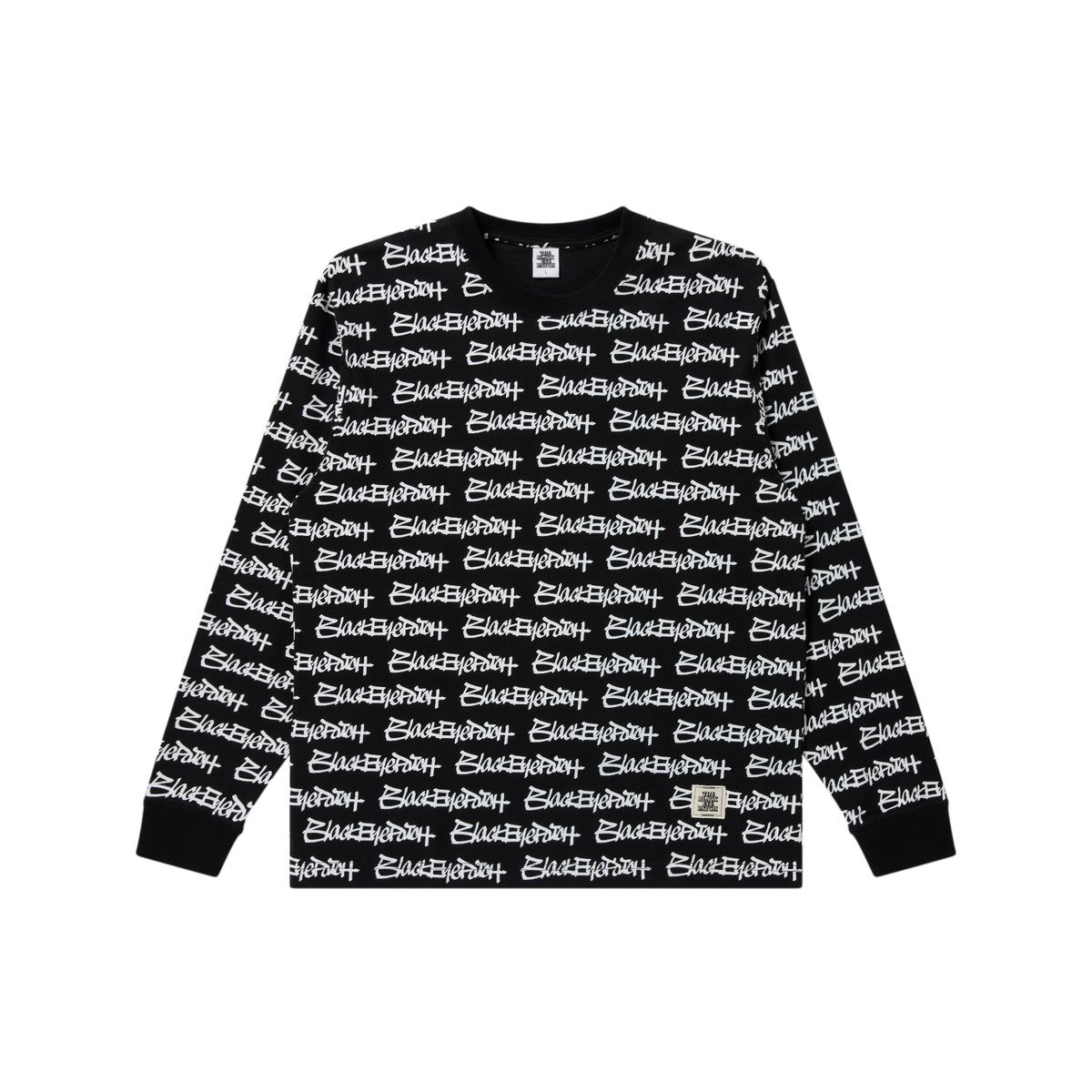 FASTHAND SCRIPT PATTERNED L/S TEE BLACK – BlackEyePatch