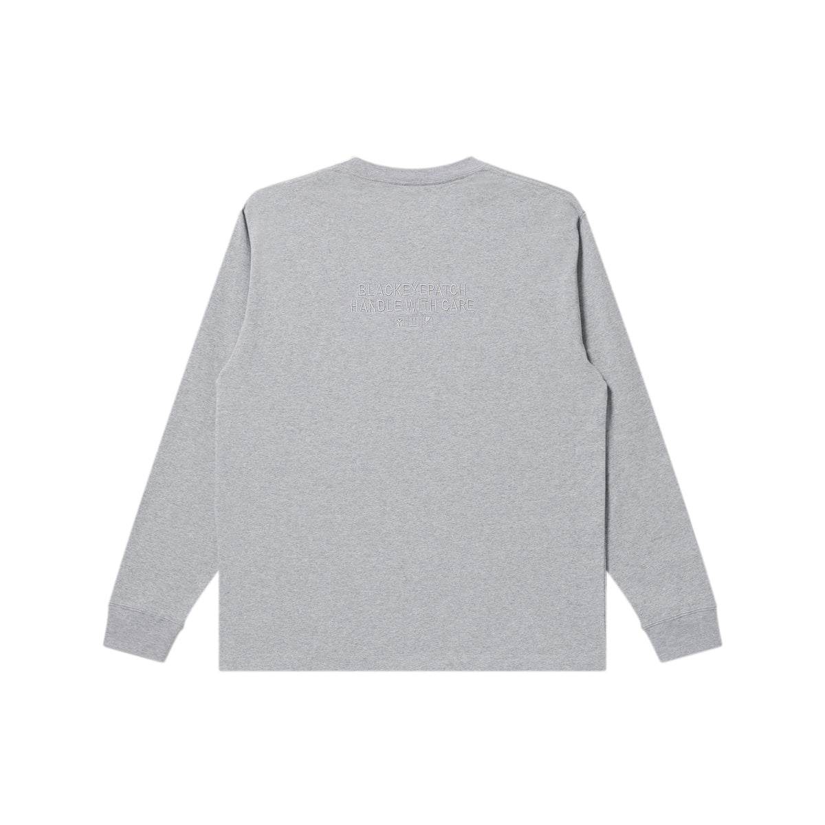 HWC SAME COLOR EMBROIDERED L/S TEE HEATHER GRAY – BlackEyePatch