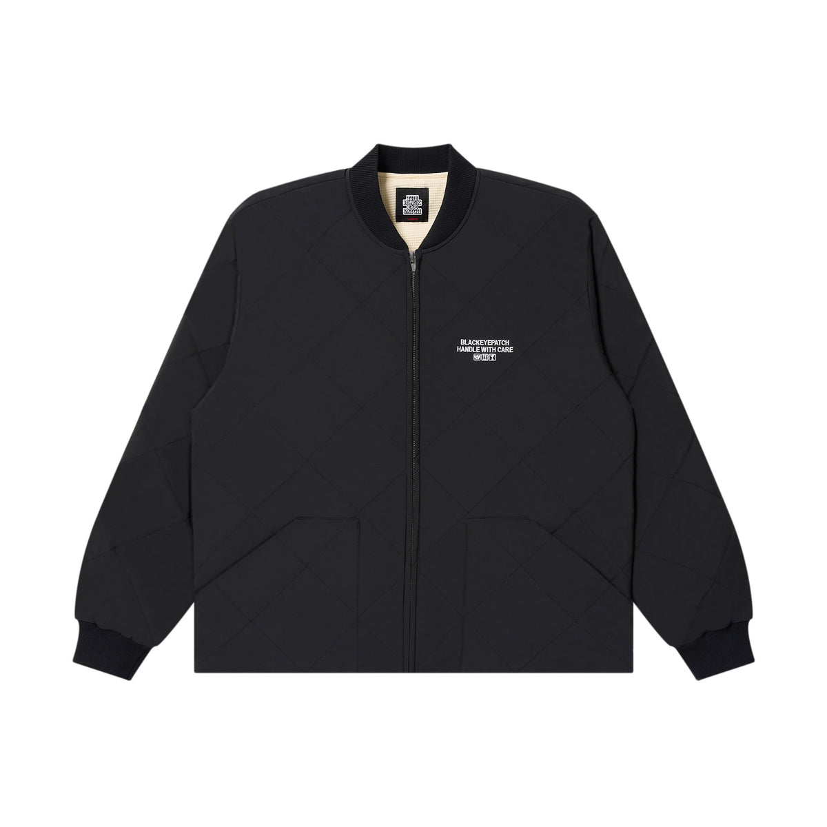 HWC EMBROIDERED QUILTED JACKET BLACK – BlackEyePatch