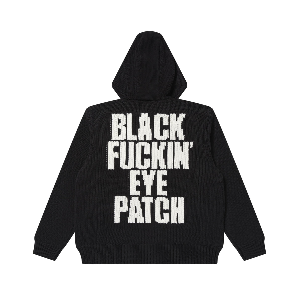 トップス Blackeyepatch BFEP HUNDREDS PATTERENED S BFEP KNITTED ZIP HOODIE BLACK – BlackEyePatch
