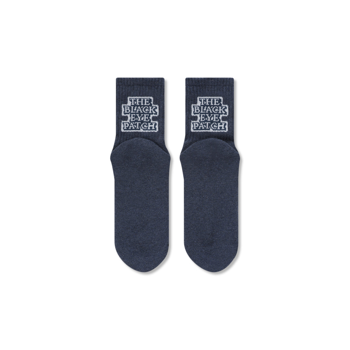 BLACK EYE PATCH×GUILTY PARTIES socks OG LABEL SHORT SOCKS NAVY – BlackEyePatch