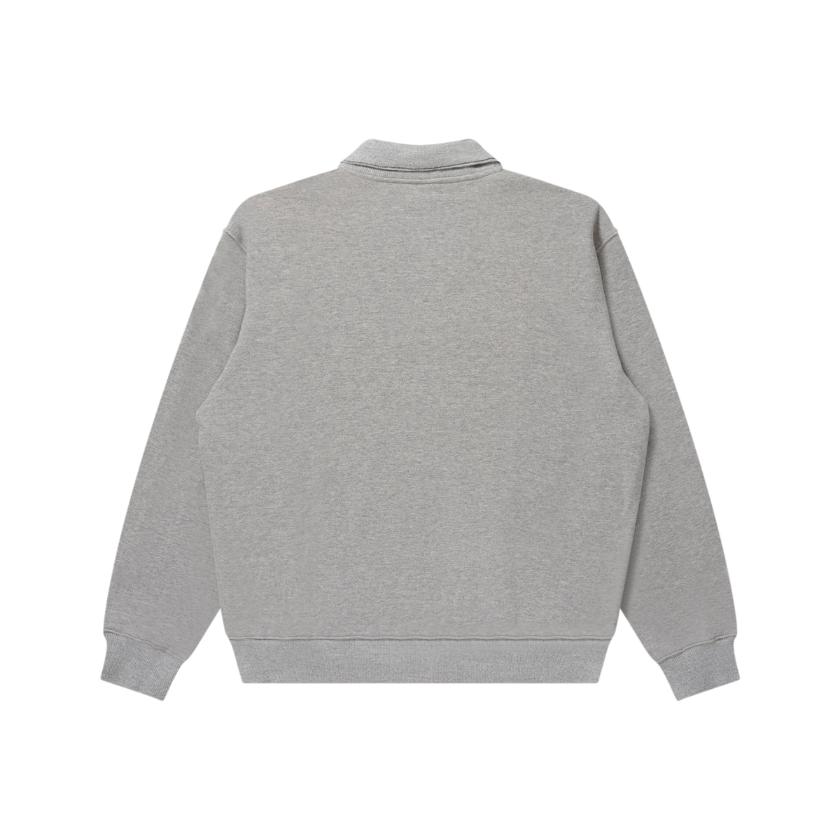 BARBED WIRE LOGO KOBE TERRY HALF ZIP SWEAT HEATHER GRAY