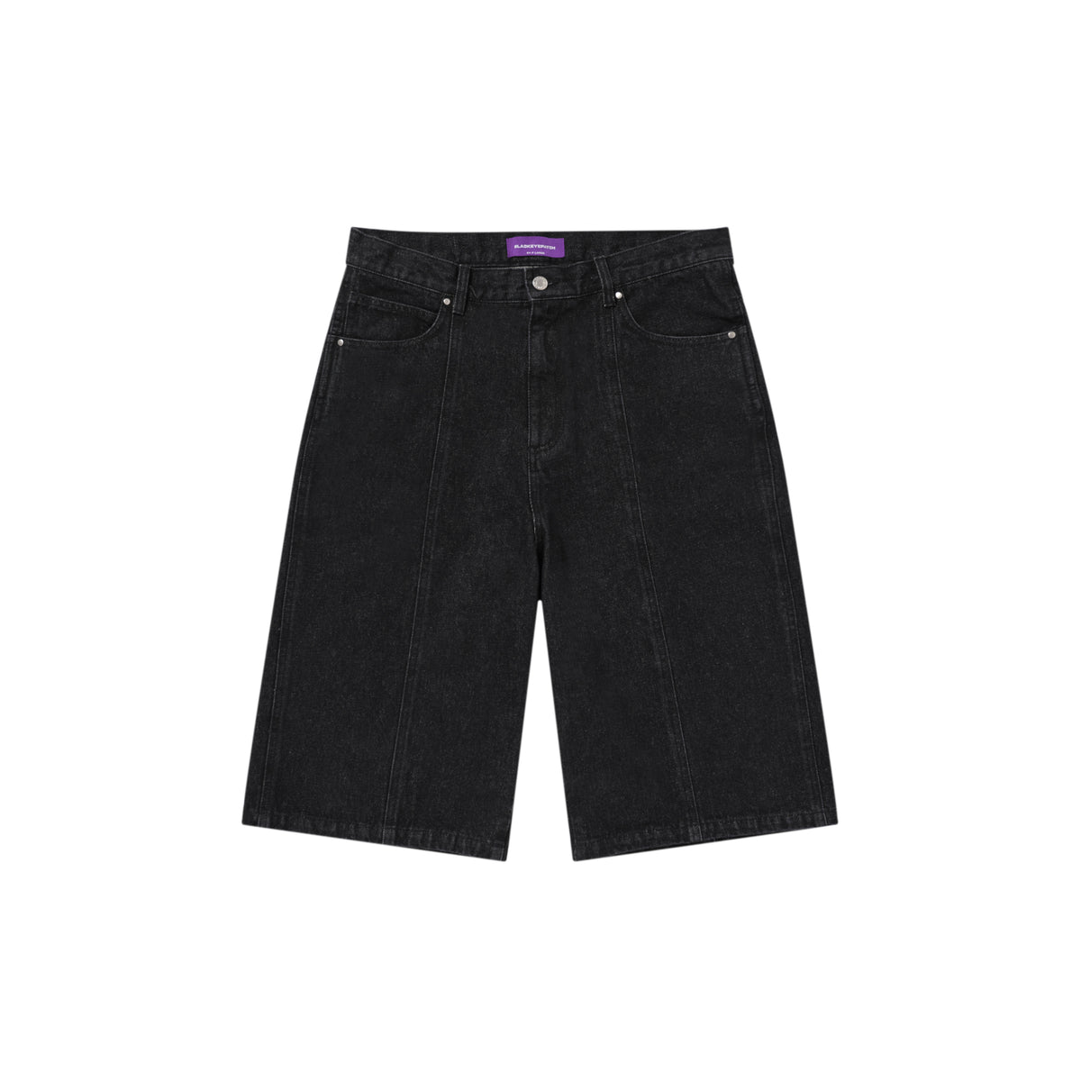 BIG B BAGGY DENIM SHORTS BLACK – BlackEyePatch
