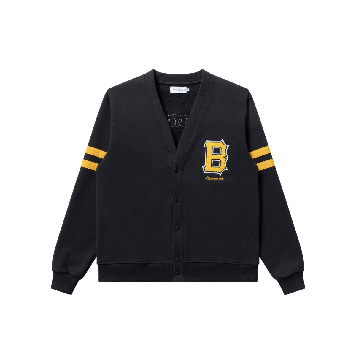 JAGGED B LOGO SWEAT CARDIGAN BLACK