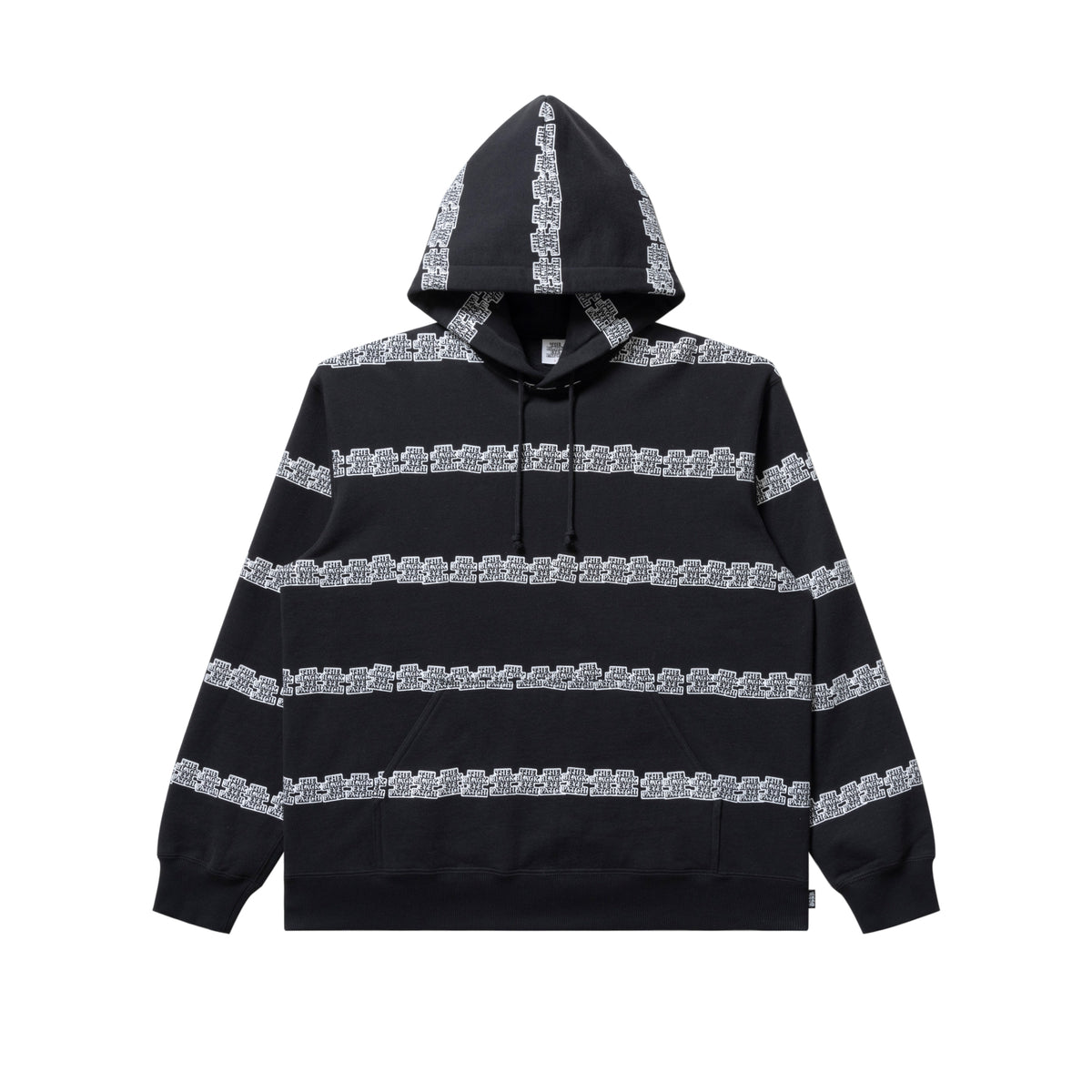 OG LABEL BORDERED HOODIE BLACK