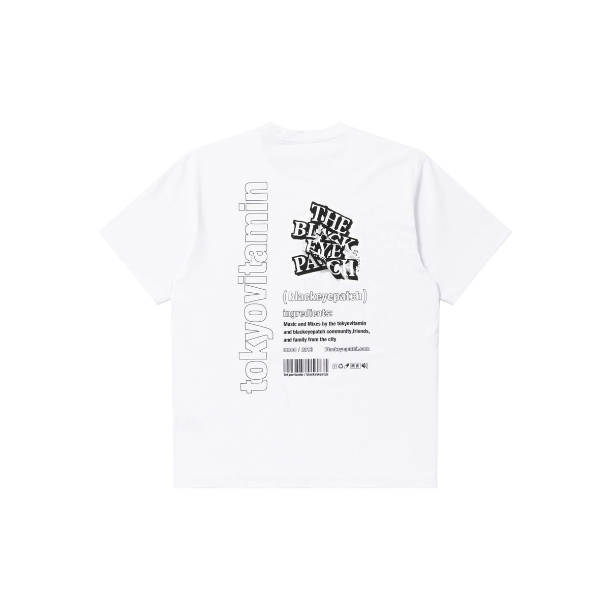 BlackEyePatch x tokyovitamin TEE WHITE