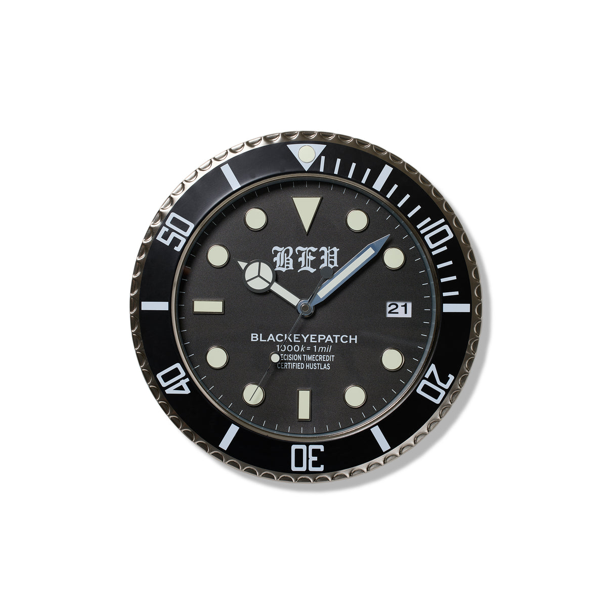 OE DIAL WALL CLOCK BLACK – BlackEyePatch