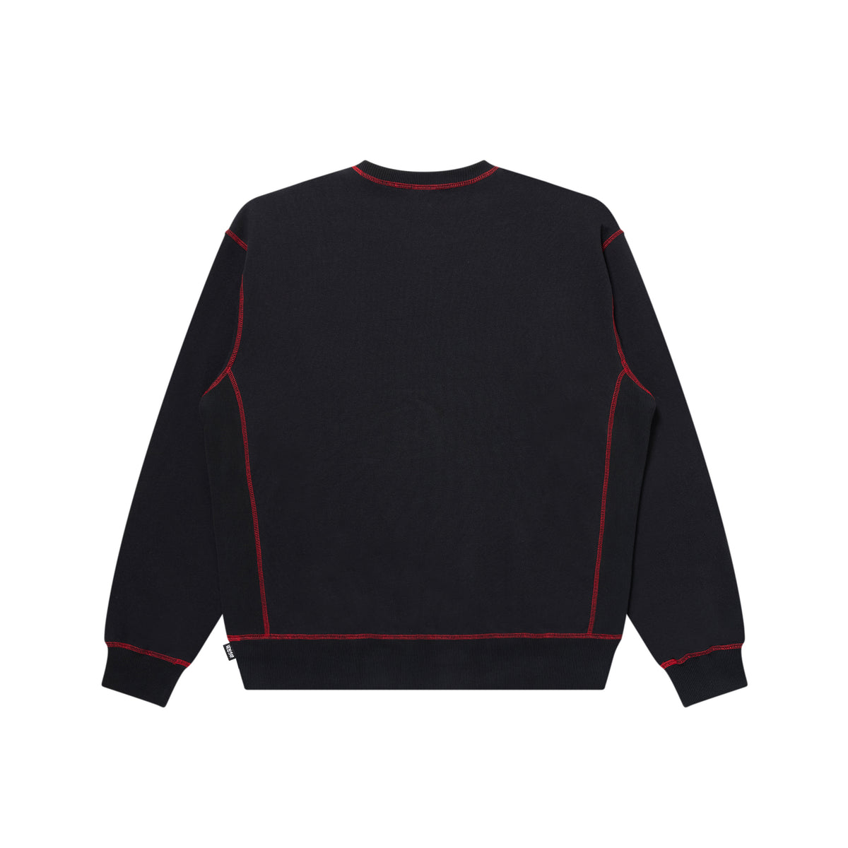 METAL LOGO STITCHED CREW SWEAT BLACK/RED – BlackEyePatch