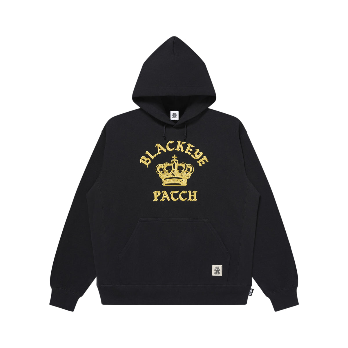 CROWN LOGO EMBROIDERED HOODIE BLACK – BlackEyePatch