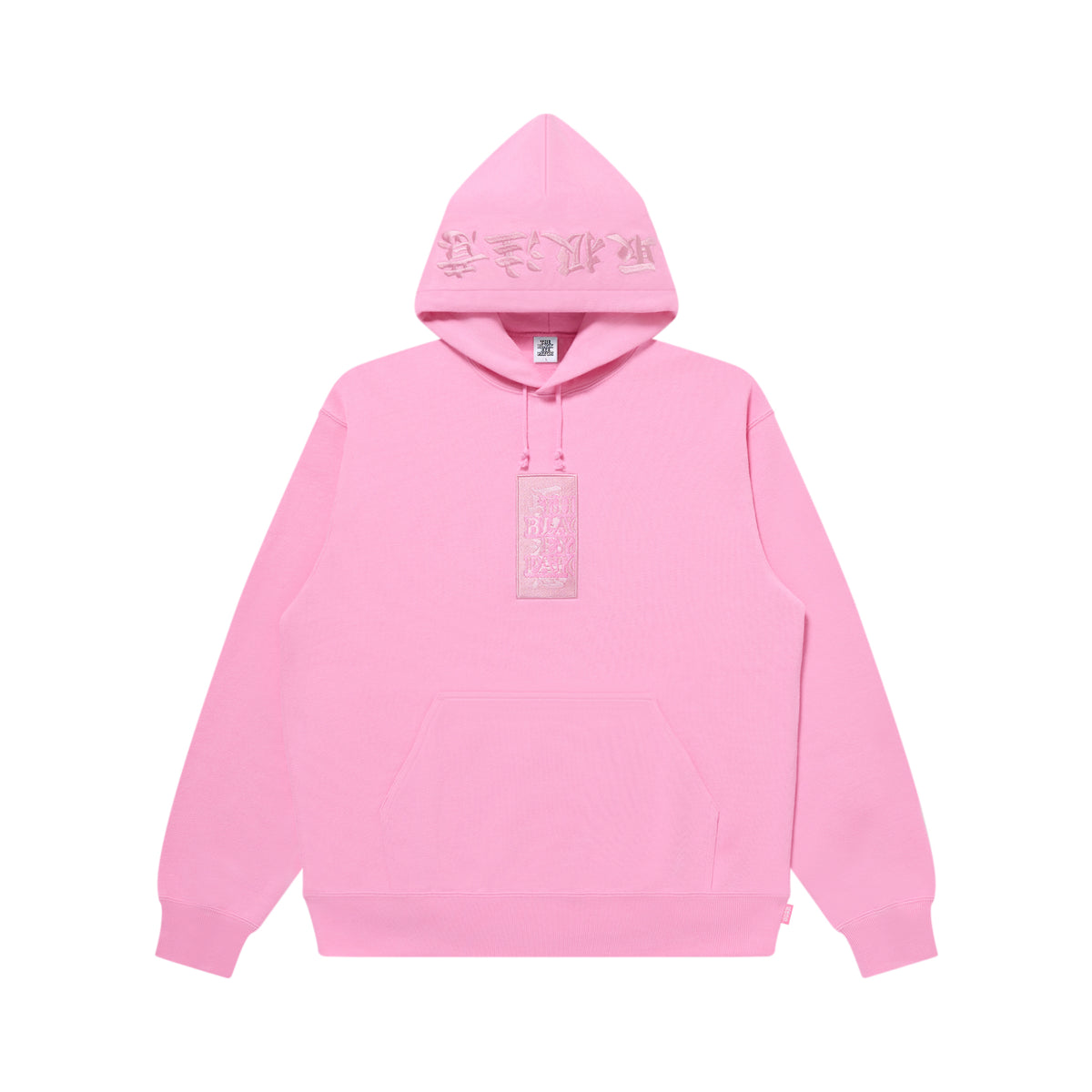 HWC LABEL HOODIE PINK – BlackEyePatch
