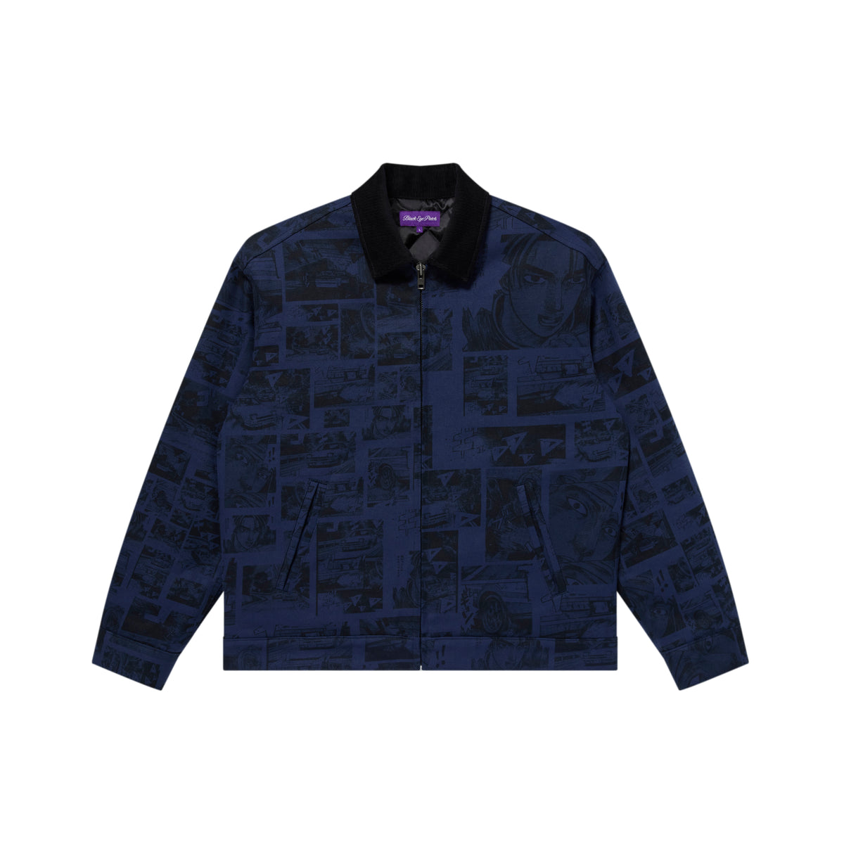INITIAL D WORK JACKET NAVY – BlackEyePatch