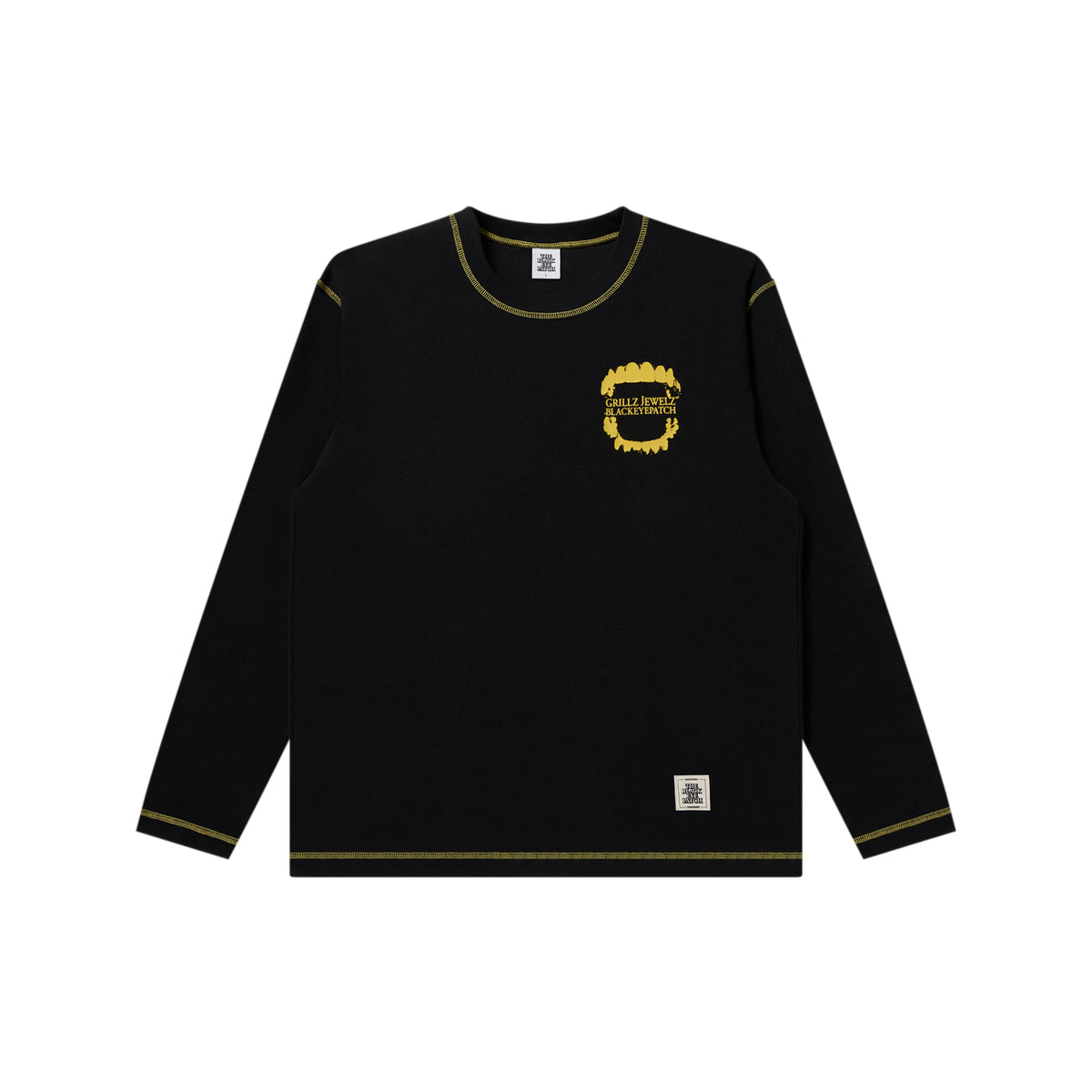 GRILLZ JEWELZ GOLDTEETH THERMAL L/S TEE BLACK – BlackEyePatch