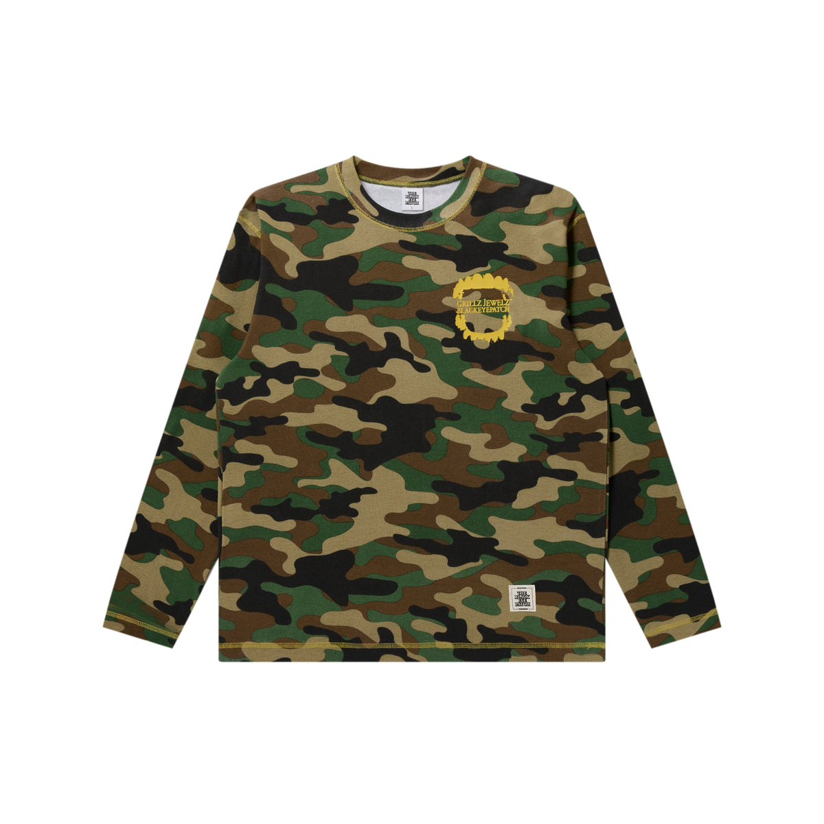 GRILLZ JEWELZ GOLDTEETH THERMAL L/S TEE WOODLAND CAMO – BlackEyePatch