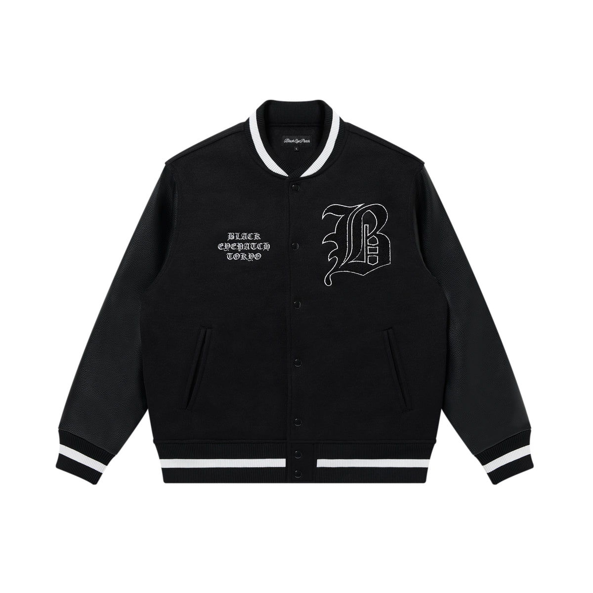 ジャケット・アウター OE BIG B MELTON VARSITY JACKET BLACK BEPSS26OT01_BLK_01_1200x1200.