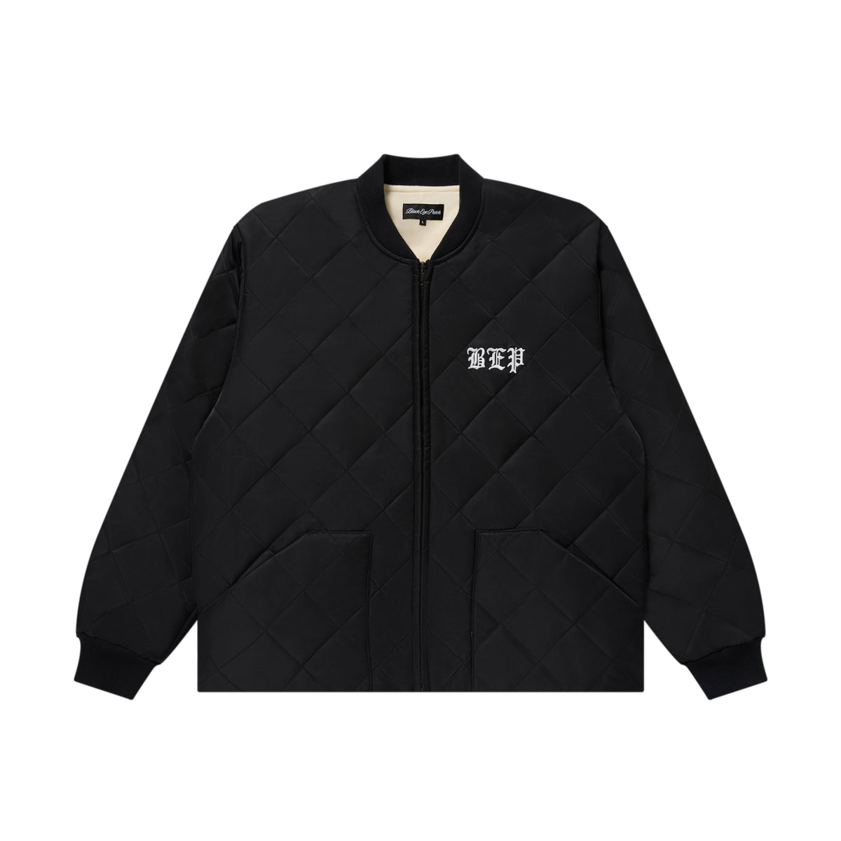 3 LETTER OE QUILTED JACKET BLACK – BlackEyePatch