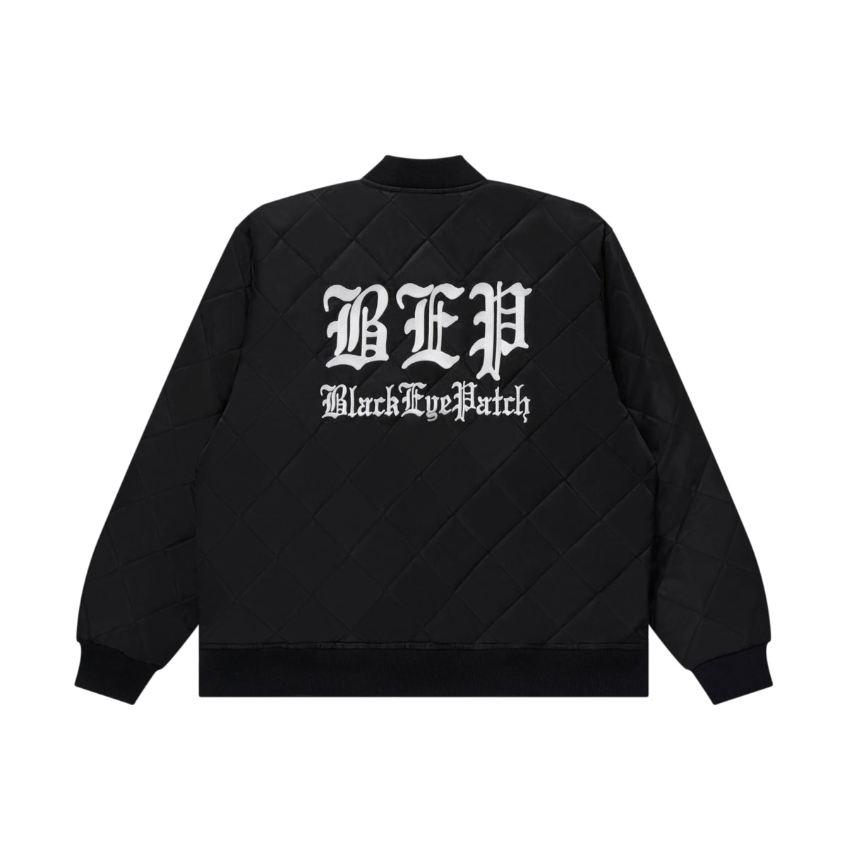 3 LETTER OE QUILTED JACKET BLACK – BlackEyePatch