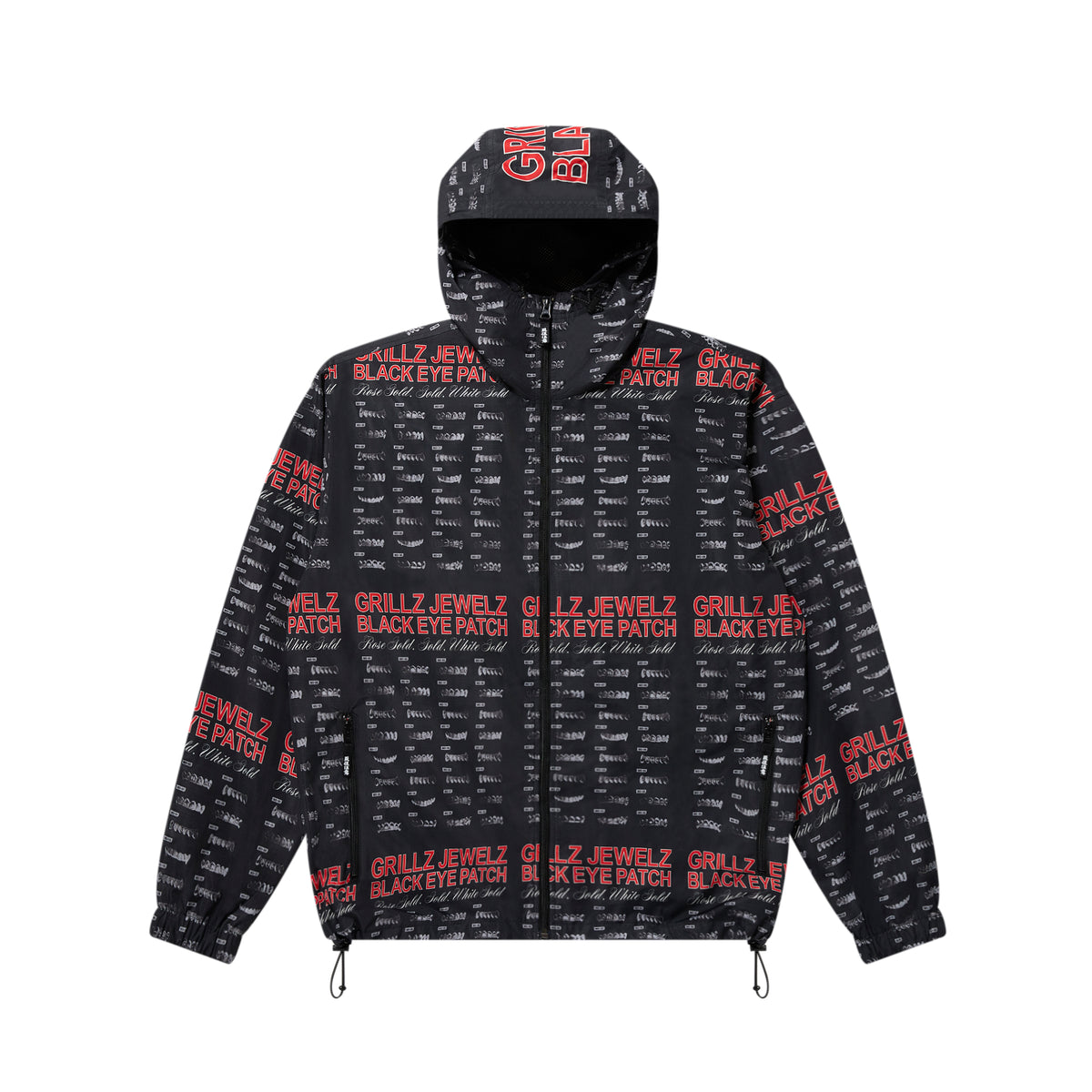 The Eye ブラックメタル　BLACKL GRILLZ JEWELZ PATTERNED SHELL JACKET BLACK – BlackEyePatch