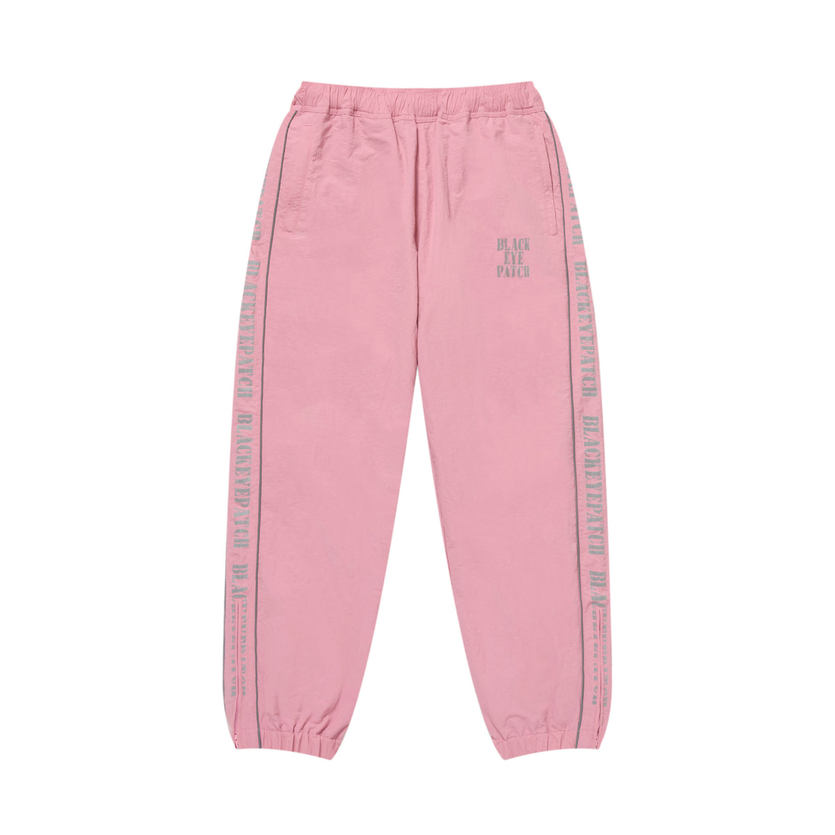 b1655【】トラックパンツ　希少カラー　ピンク　ジャージ　刺繍ロゴ REFLECTIVE STENCIL LOGO TRACK PANTS PINK – BlackEyePatch