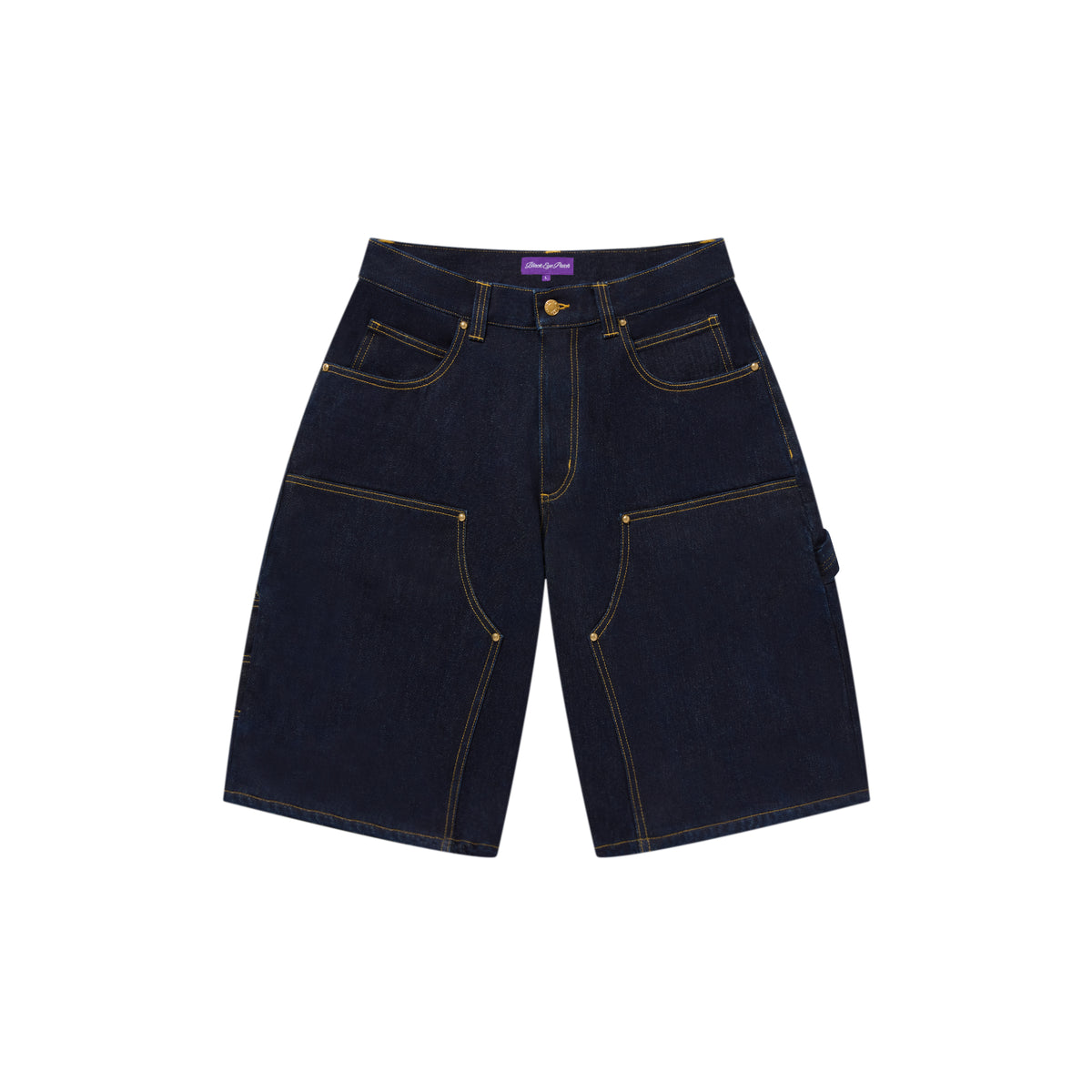 美品 ESSAY STENCIL DENIM Mサイズ STENCIL LOGO DOUBLE KNEE DENIM SHORTS INDIGO – BlackEyePatch