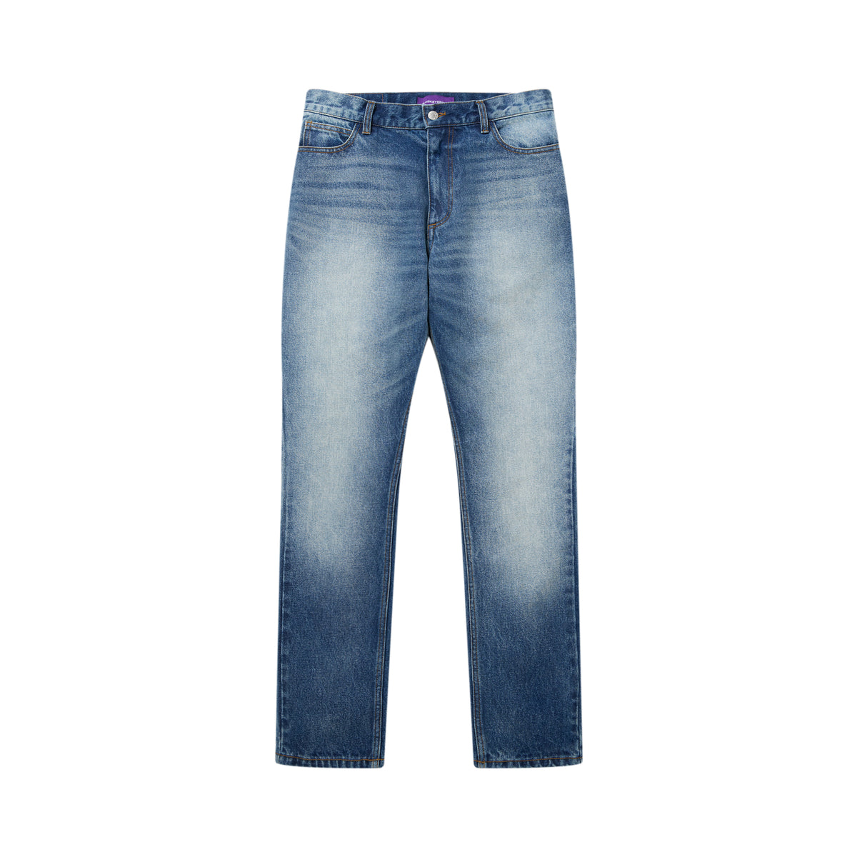 B EMBLEM SLIM FIT JEANS INDIGO – BlackEyePatch