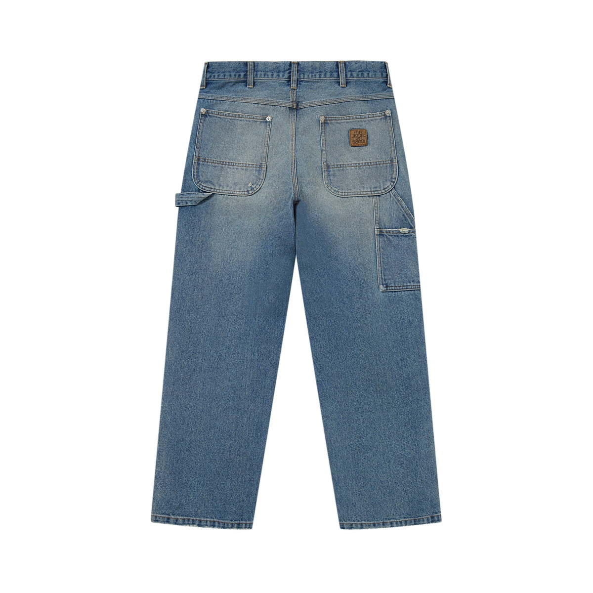 DOUBLE KNEE DAMAGED PAINTER PANTS INDIGO – BlackEyePatch