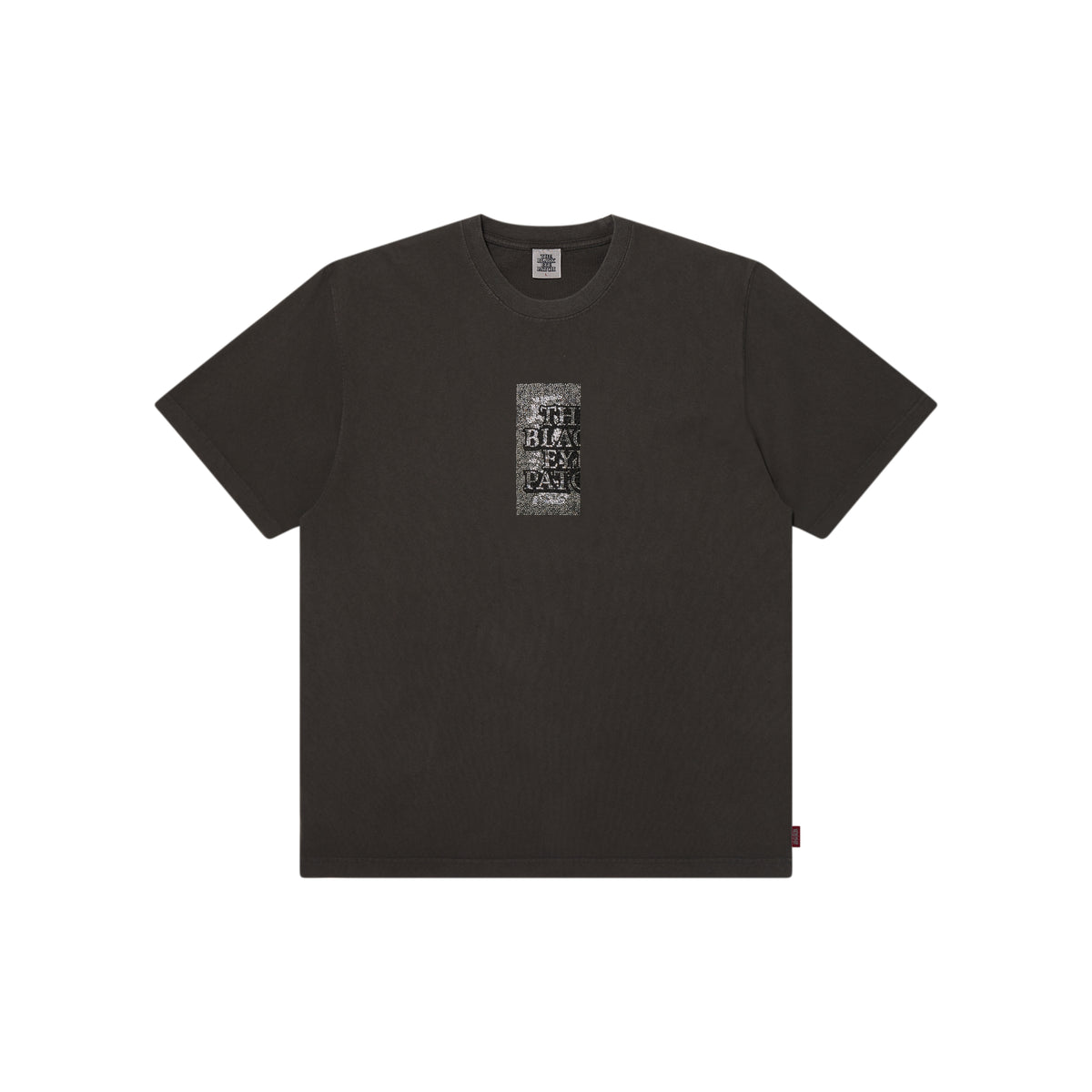 RHINESTONE GRAYSCALE HWC LABEL TEE PIGMENT CHARCOAL – BlackEyePatch