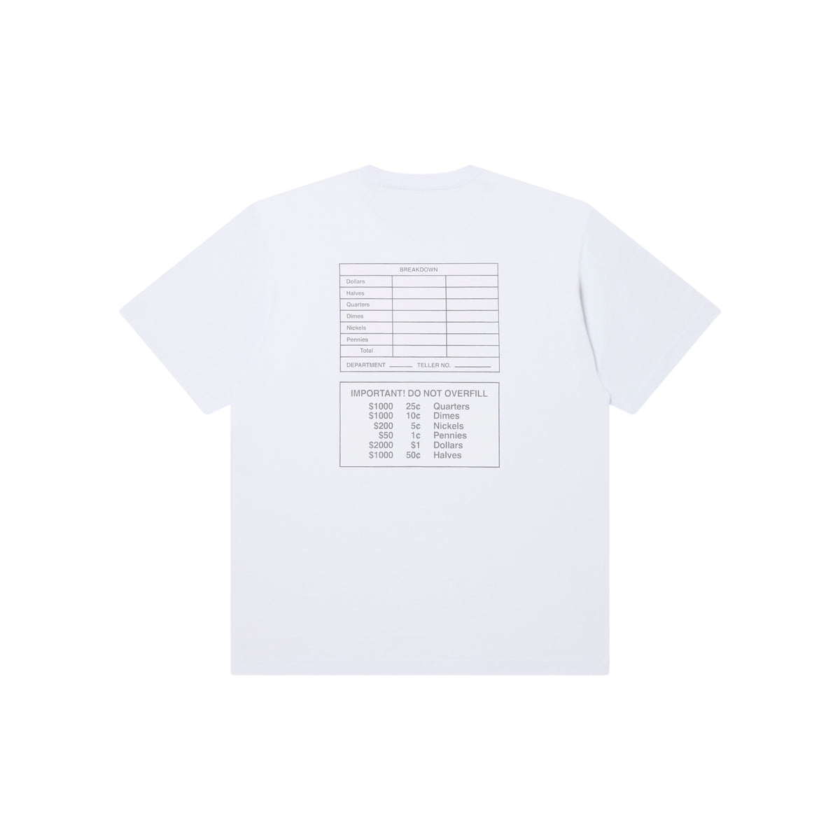 MONEY BAG LABEL TEE WHITE – BlackEyePatch
