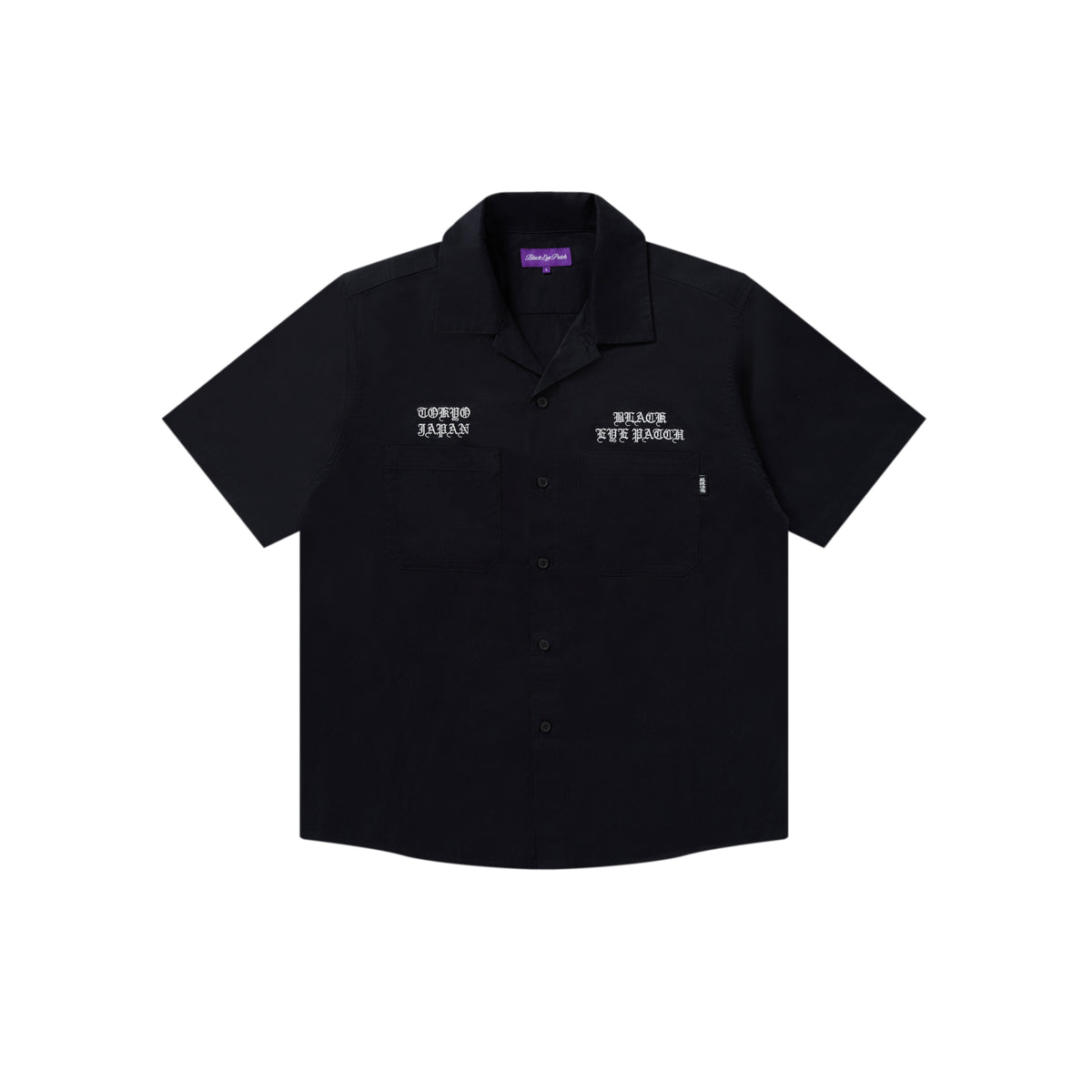 CROSSBONES S/S WORK SHIRT BLACK – BlackEyePatch