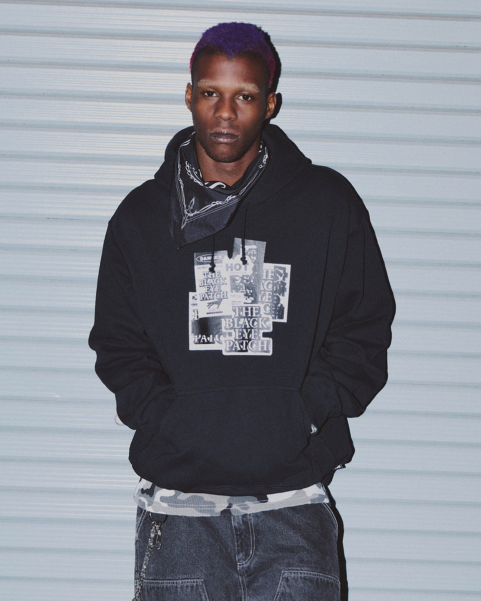 GRAYSCALE LABEL PACK HOODIE BLACK – BlackEyePatch