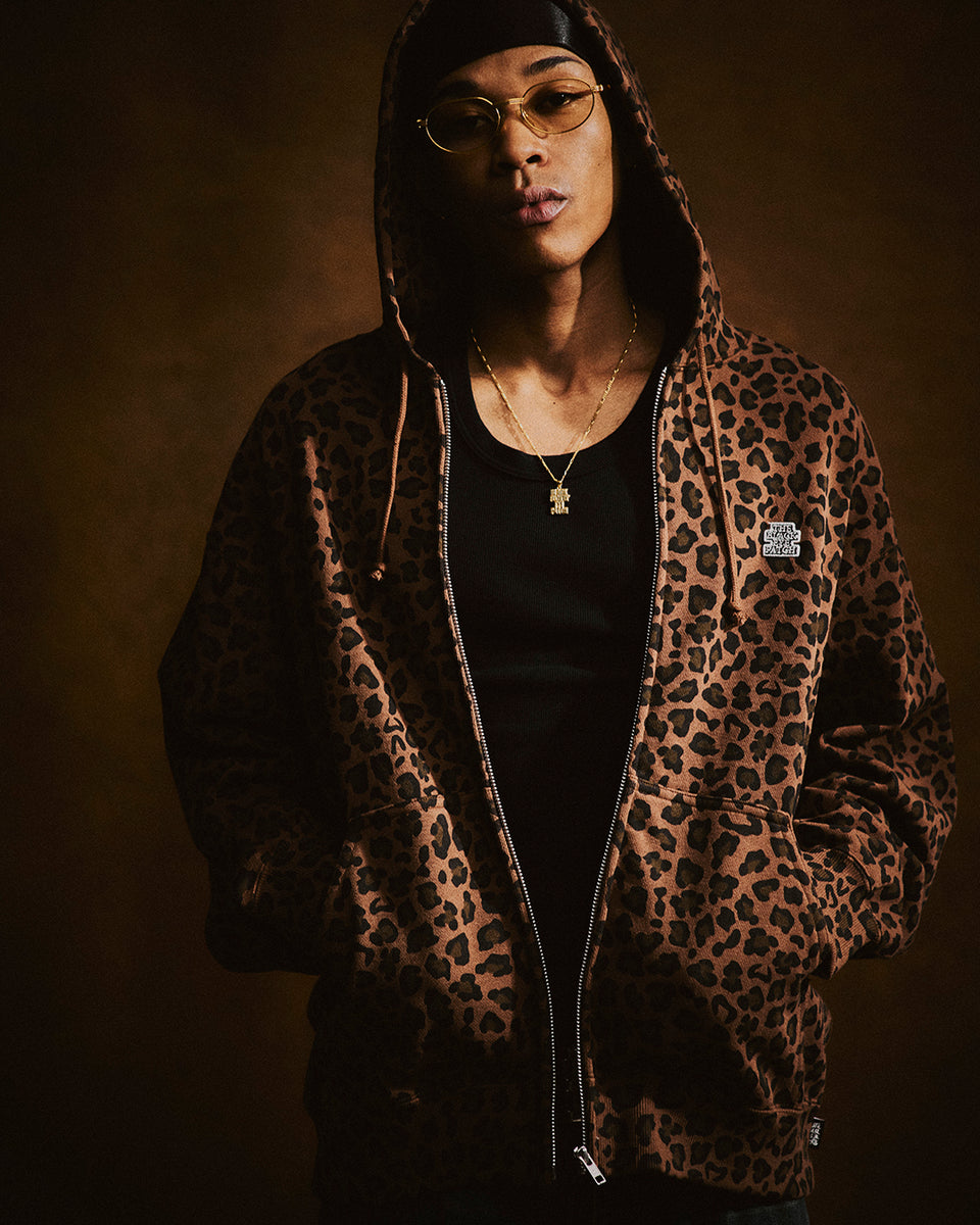 LEOPARD PATTERNED SMALL OG ZIP HOODIE – BlackEyePatch