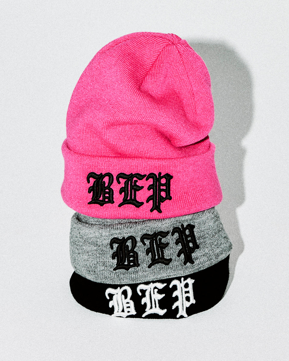 3 LETTER OE BEANIE BLACK – BlackEyePatch