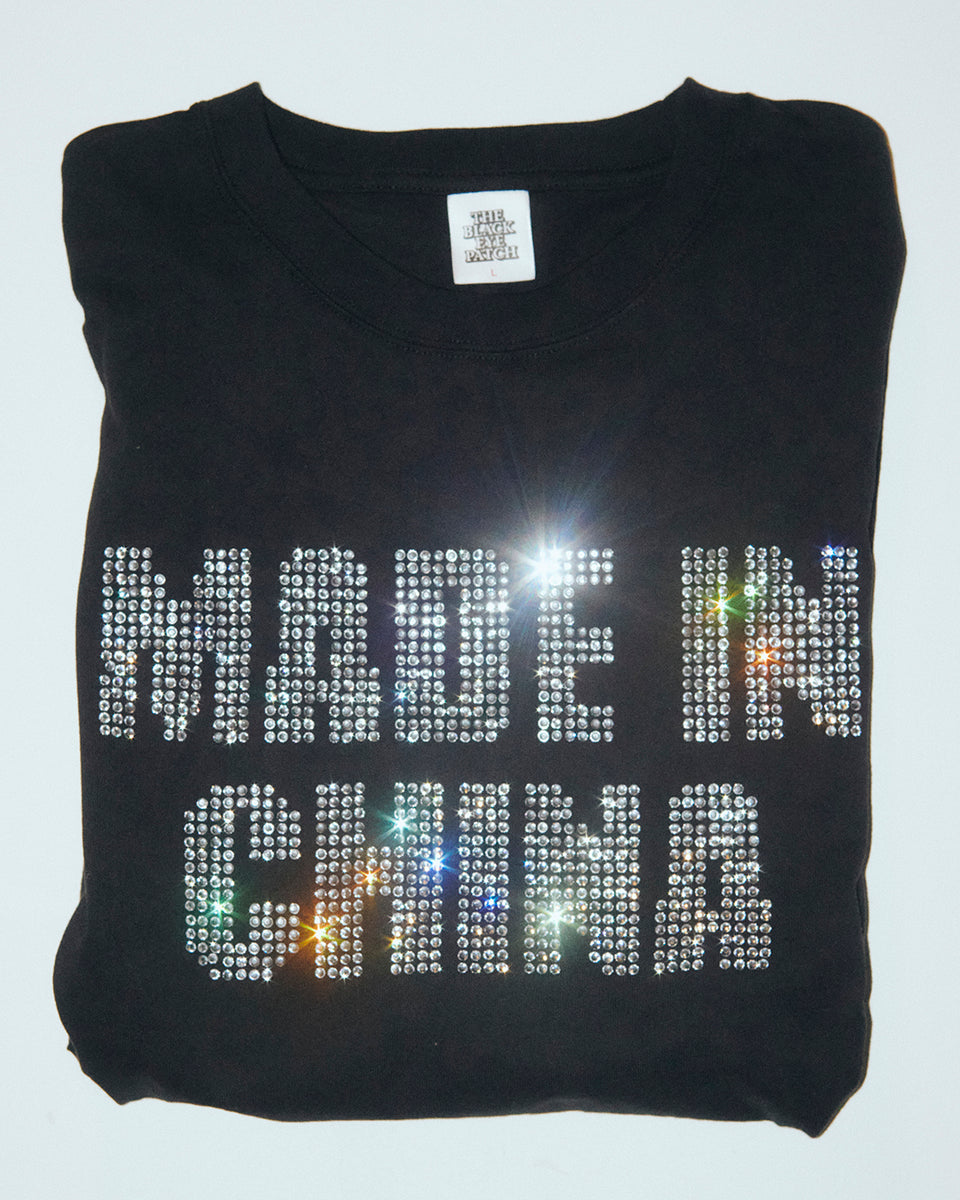 BlackEyePatch ラインストーン Tシャツ MADE IN CHINA RHINESTONE L/S TEE BLACK – BlackEyePatch