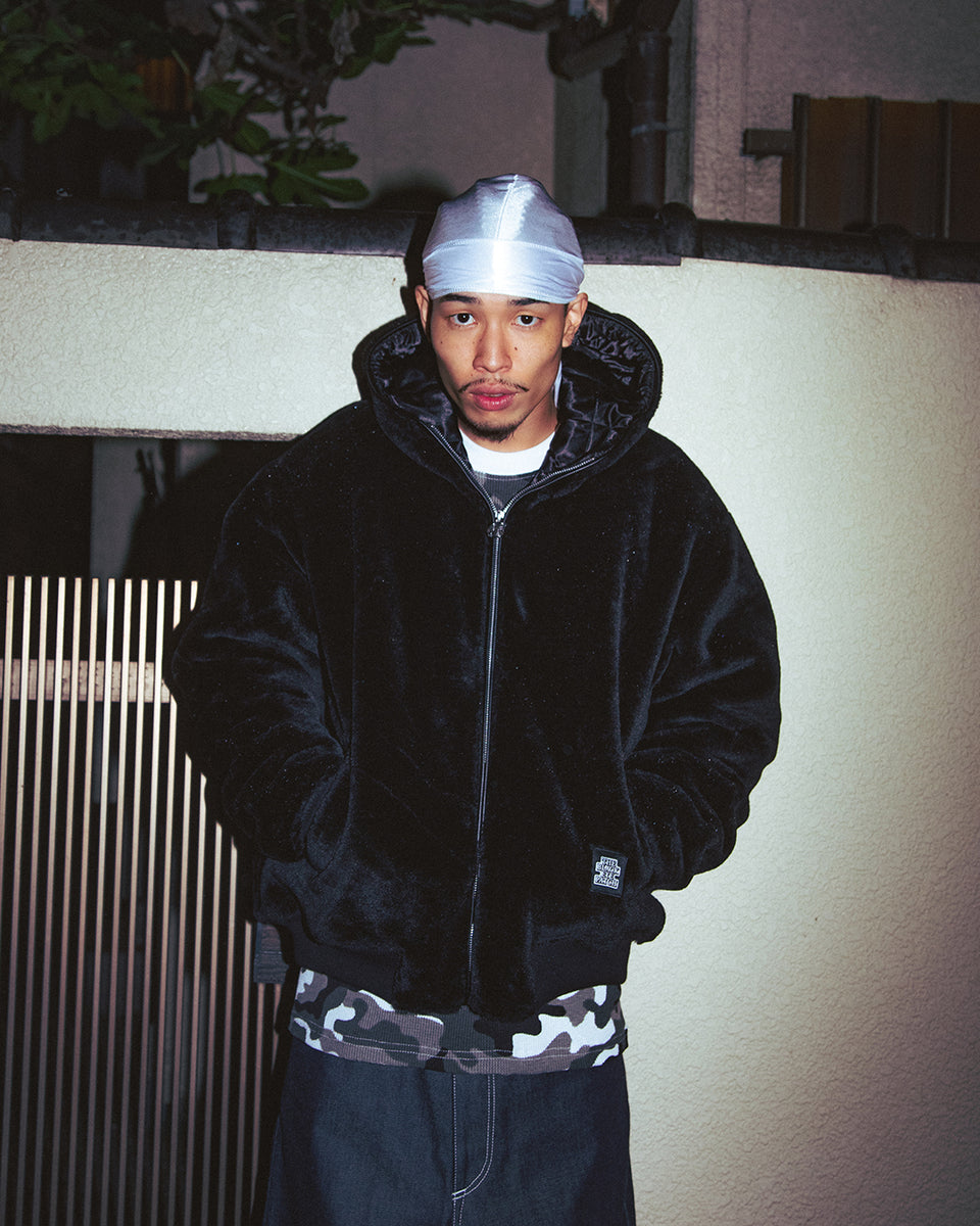 MOHAIR_FAUX_FUR_HODDED_JACKET_