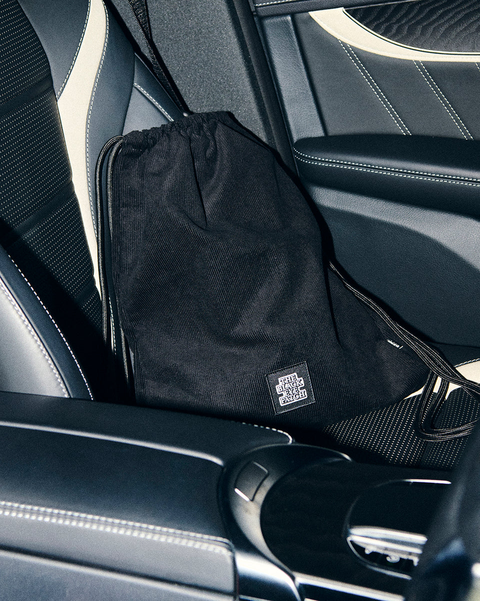 OG LABEL CORDUROY GYM BAG BLACK – BlackEyePatch