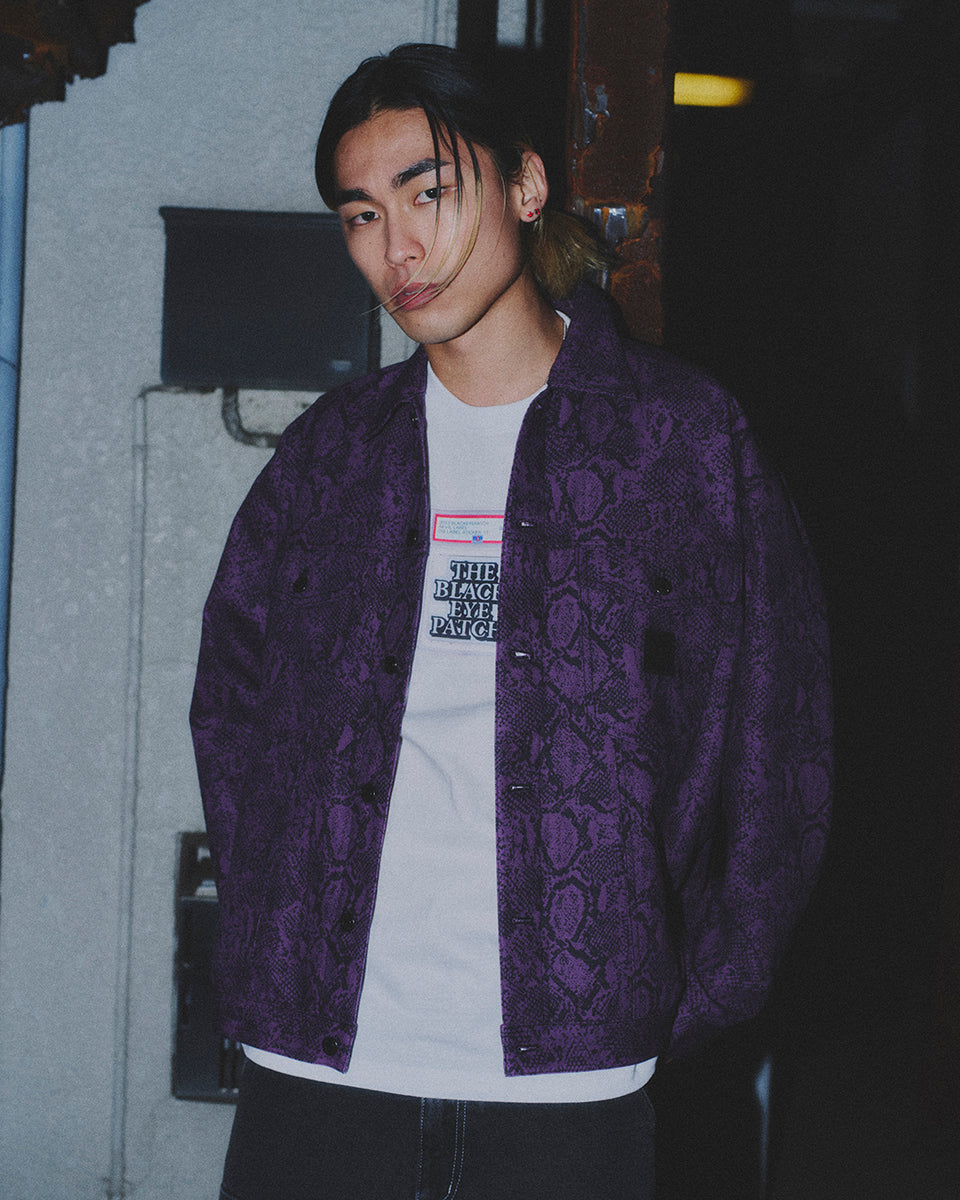 PYTHON PATTERNED TRACKER JACKET PURPLE – BlackEyePatch