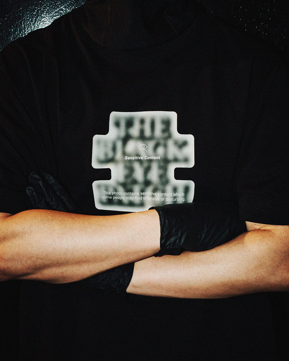 SENSITIVE CONTENT OG LABEL TEE BLACK – BlackEyePatch