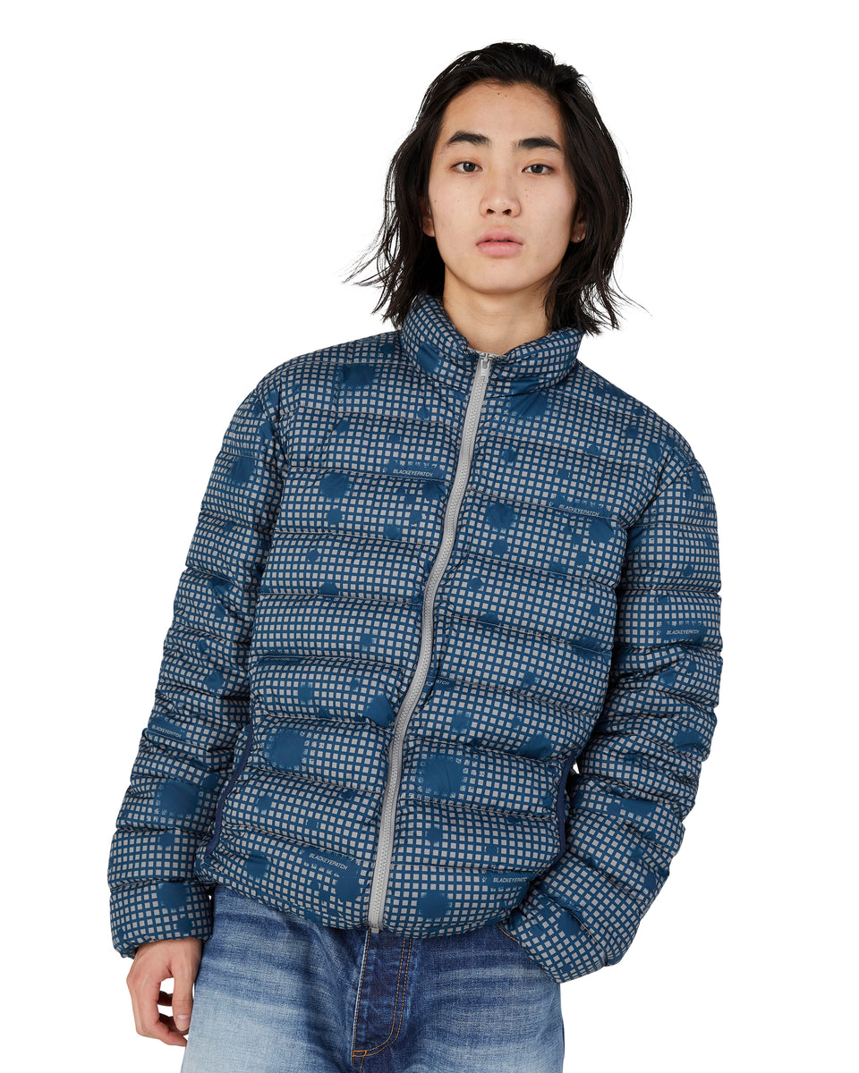 NIGHT-SPRAY CAMO LIGHT DOWN JACKET NAVY