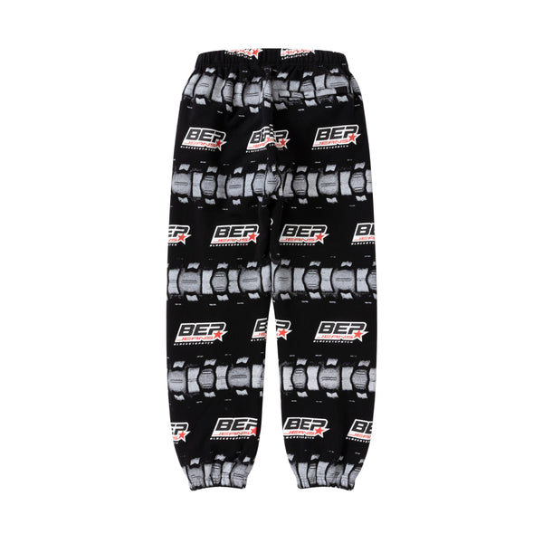 BEP Jeans Tire Bordered Sweat Pants, Black