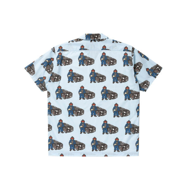 GT BOY Short Sleeve Shirt, Light Blue