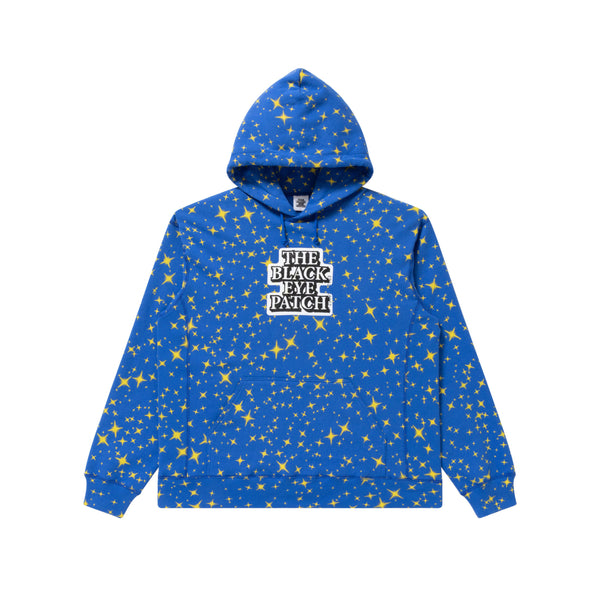 OG LABEL STAR PATTERNED HOODIE BLUE