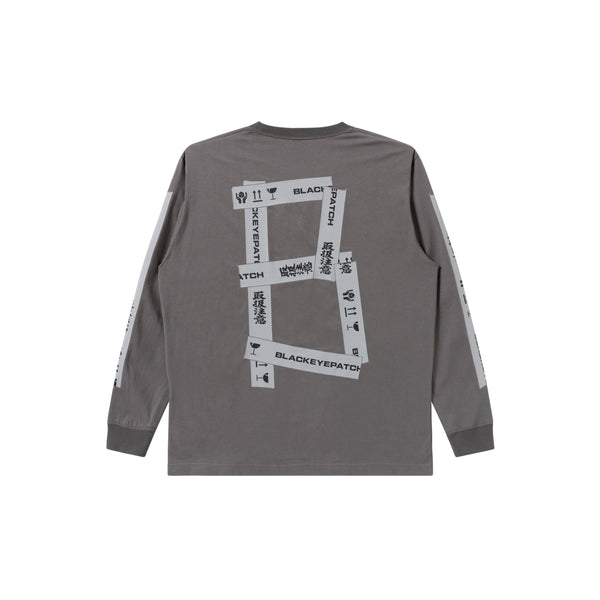 HWC TAPED L/S TEE CHARCOAL