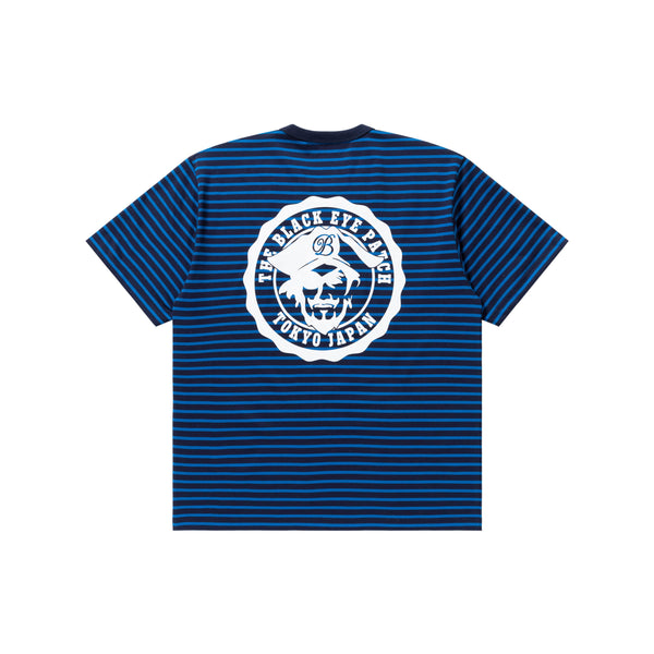 Pirate Logo Striped Tee (Blue)