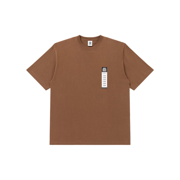 SIZE LABEL TEE BROWN