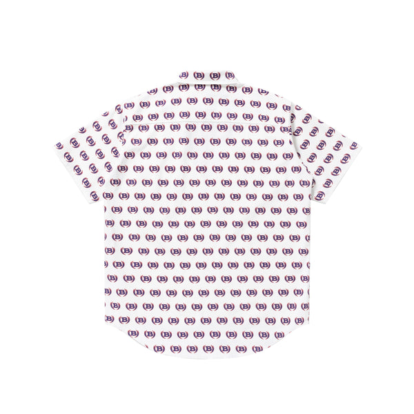 WINGED LOGO PATTERNED S/S SHIRT WHITE