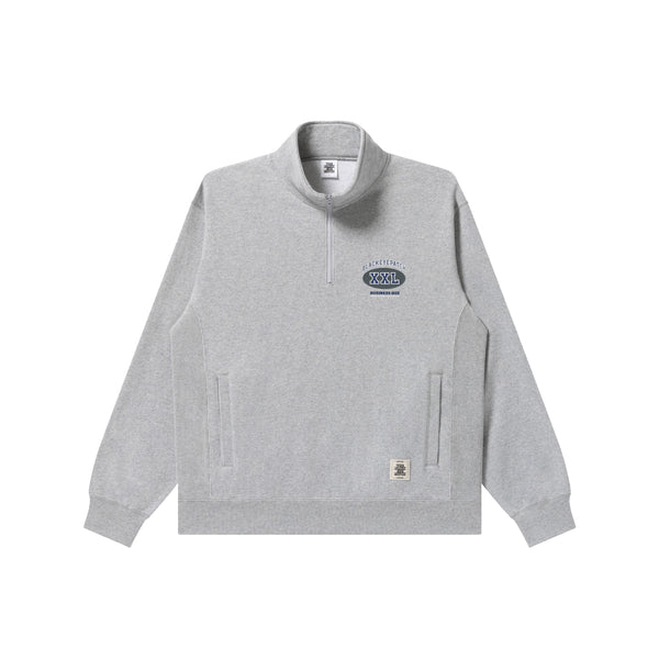 Business Size Half Zip Sweatshirt, Heather Gray