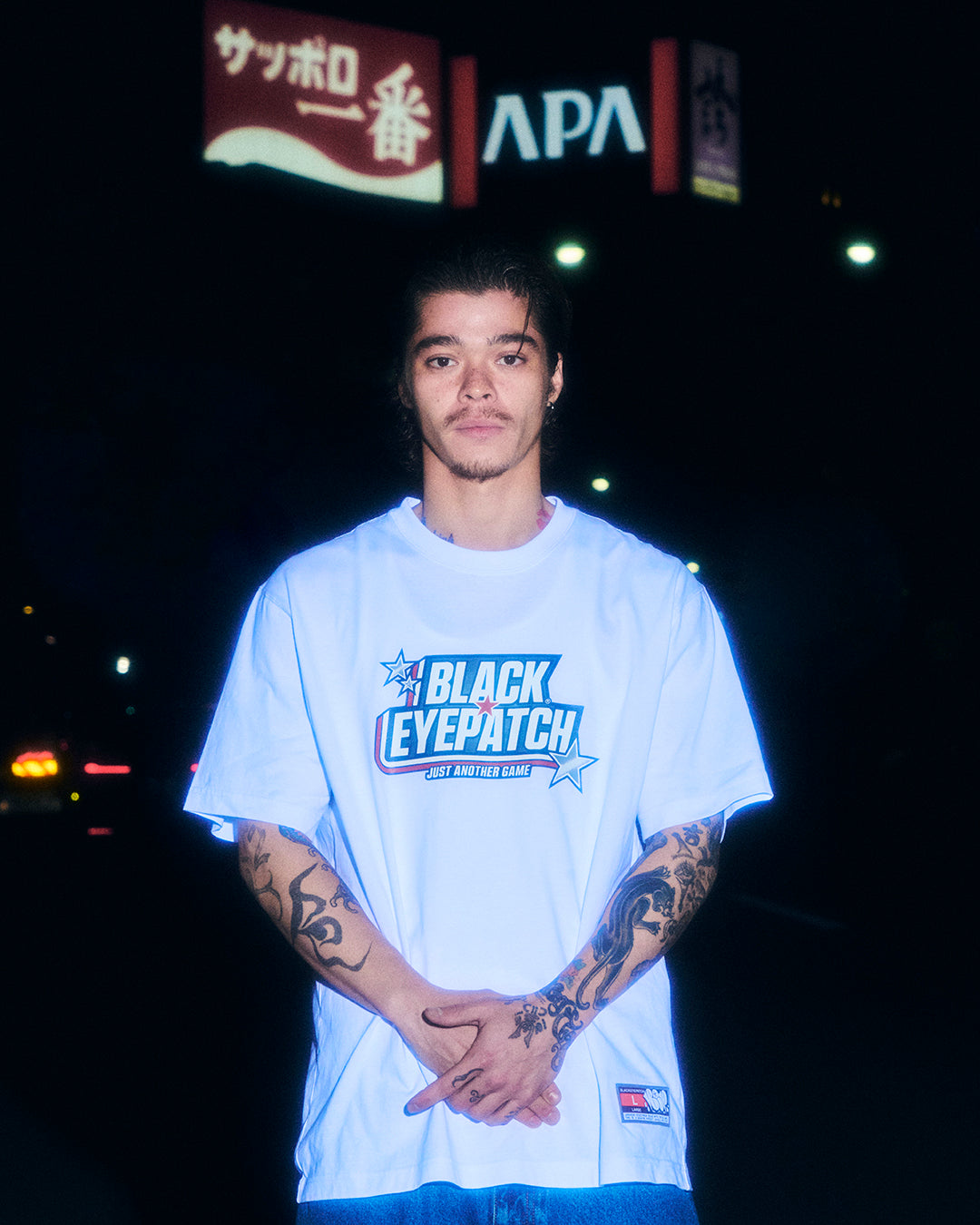 ALLSTAR GAME LOGO TEE WHITE – BlackEyePatch