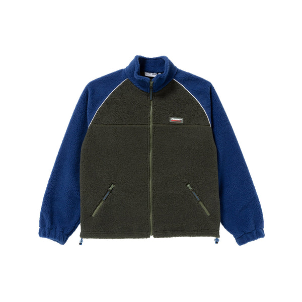 BEEZ-EYE-P Raglan Fleece Jacket, Navy / Green