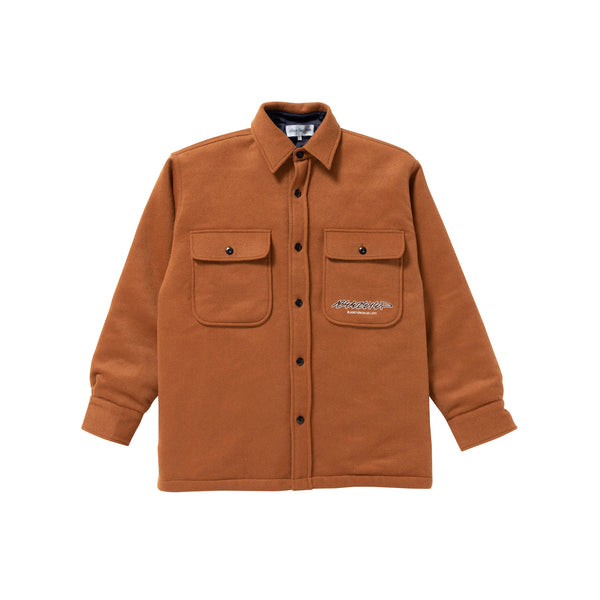 BEEZ-EYE-P Script Logo CPO Jacket, Brown